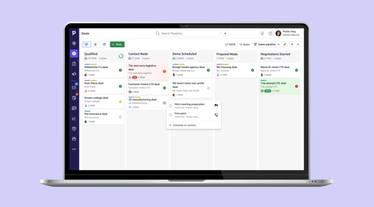 Pipedrive Screen View